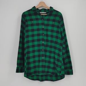 Woolrich Green and Black Plaid Button Down Shirt